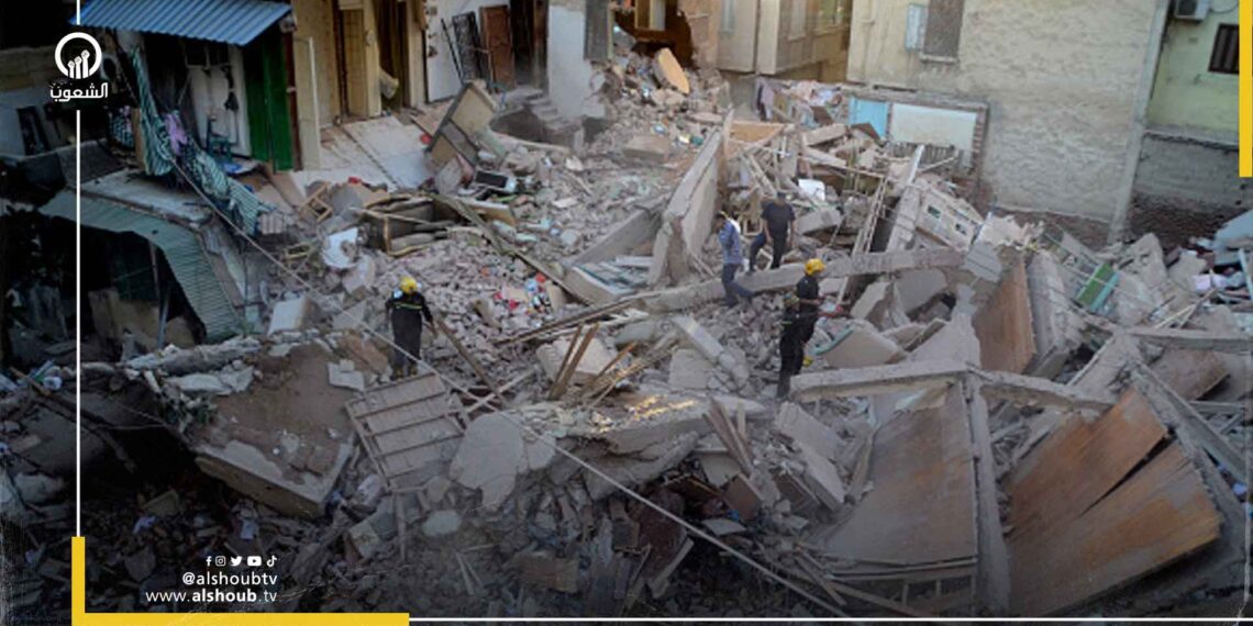 انهيار عقار بالإسكندرية يخلف حالة وفاة