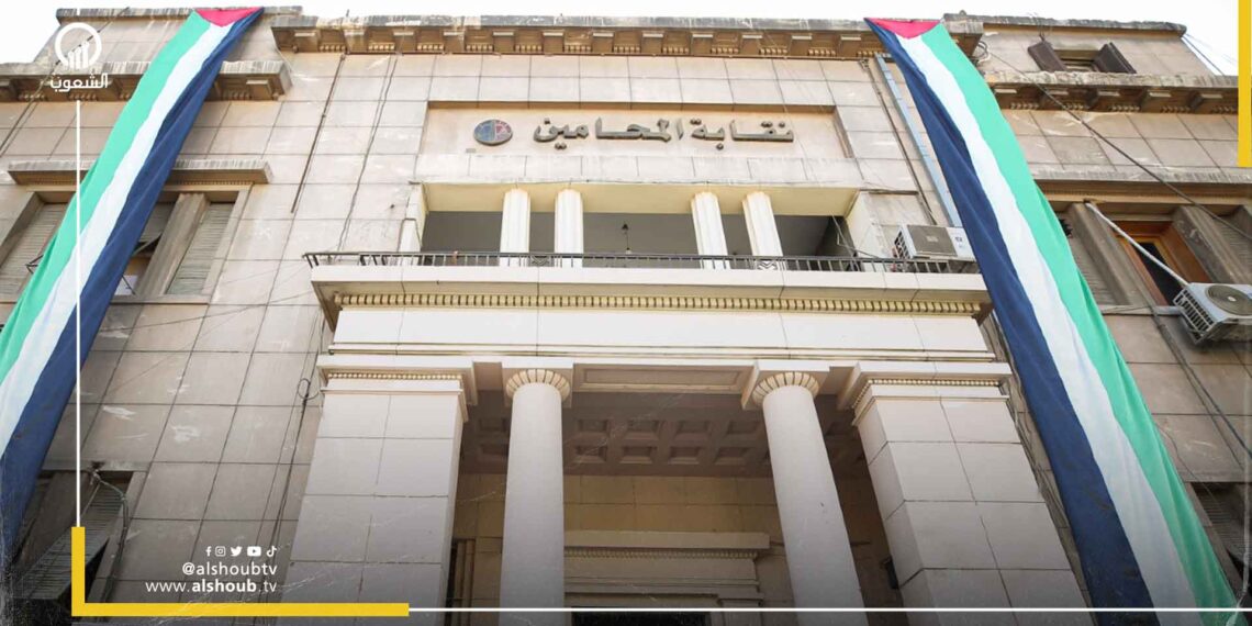 نقابة المحامين المصرية تنظم وقفة تضامنية مع الشعب الفلسطيني