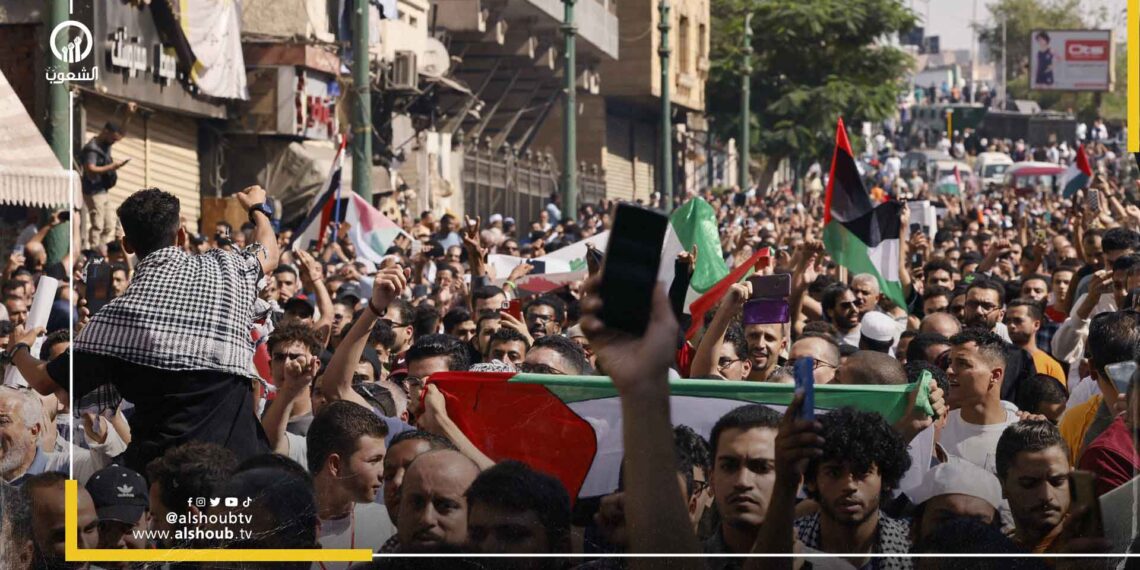 حبس 14 مصري على خلفية تظاهرات دعم فلسطين