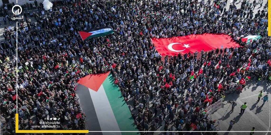 جموع حاشدة تخرج للميادين في تركيا وتونس دعمًا لغزة 