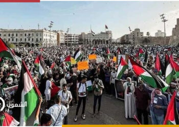 تظاهرة حاشدة في طرابلس دعما لغزة