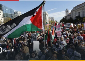 مظاهرة في كبيرة في واشنطن دعما لغزة